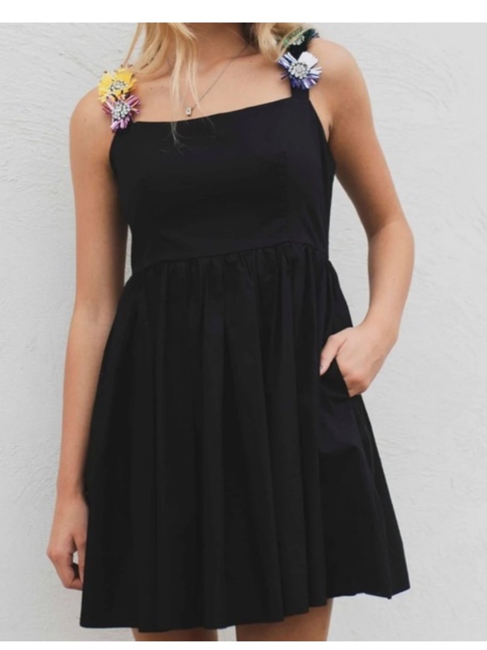 Queen of Sparkles flower strap dress Sz S